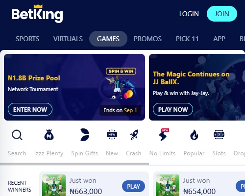 BetKing Kenya Casino Games